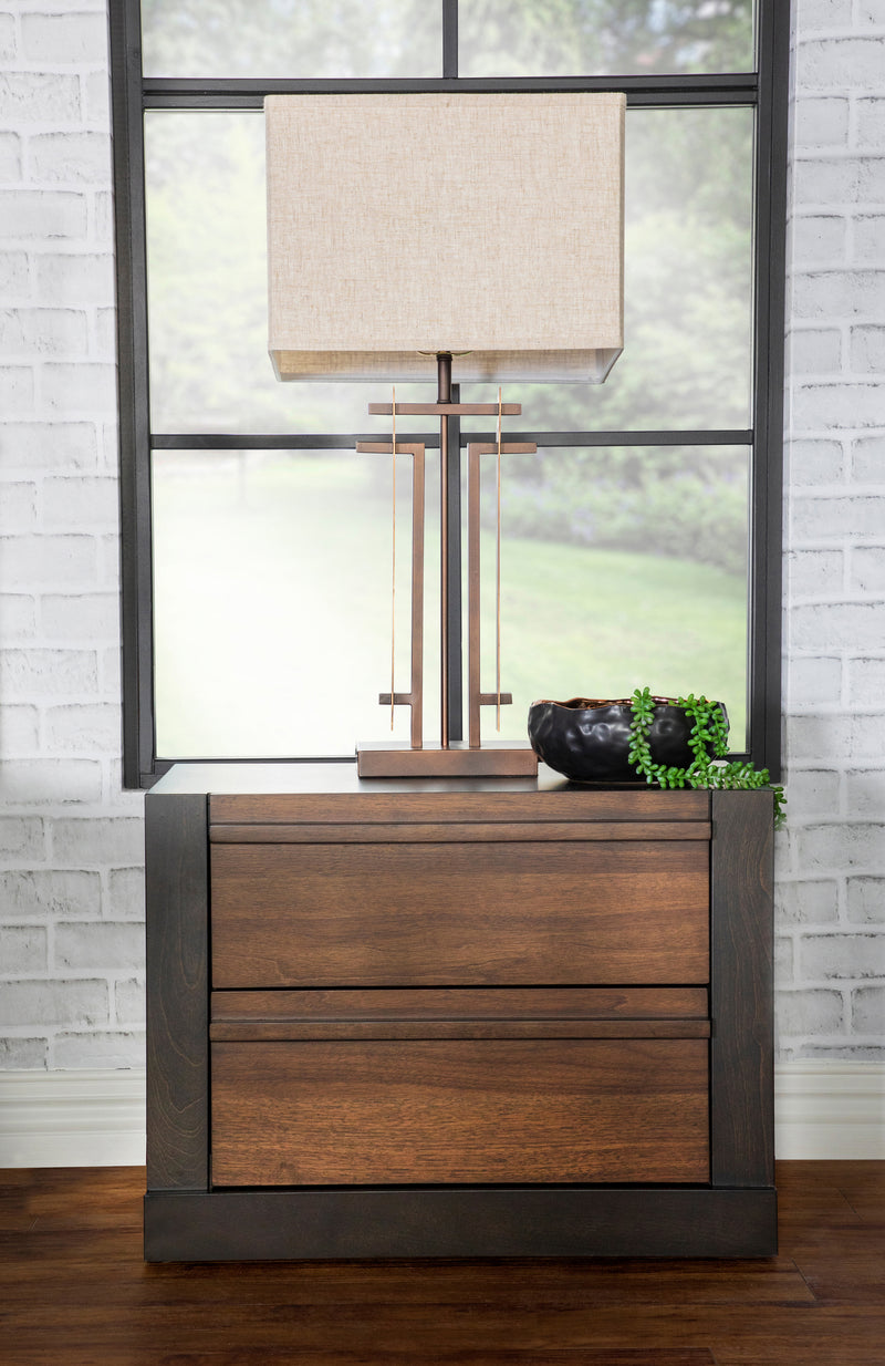 Azalia 5-Drawer Chest Black And Walnut