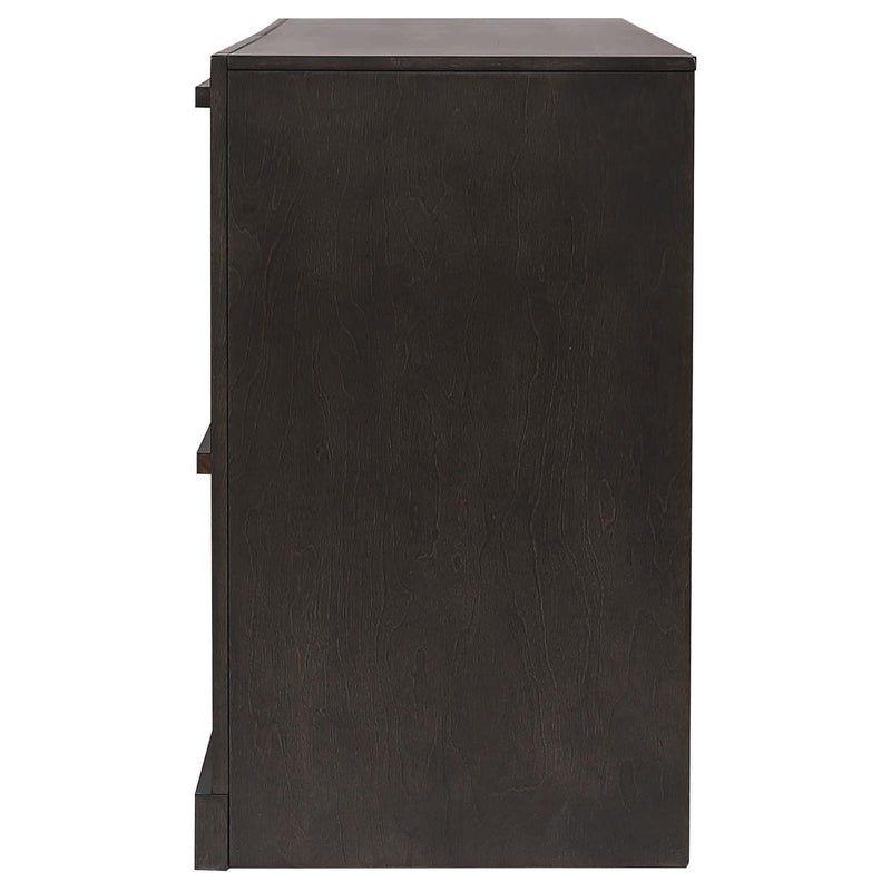 Azalia 4-Drawer Dresser Black And Walnut