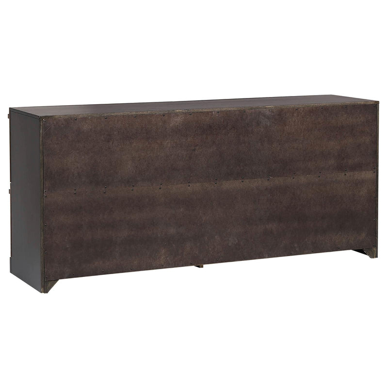 Azalia 4-Drawer Dresser Black And Walnut