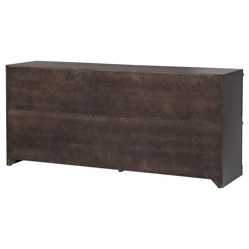 Azalia 4-Drawer Dresser Black And Walnut