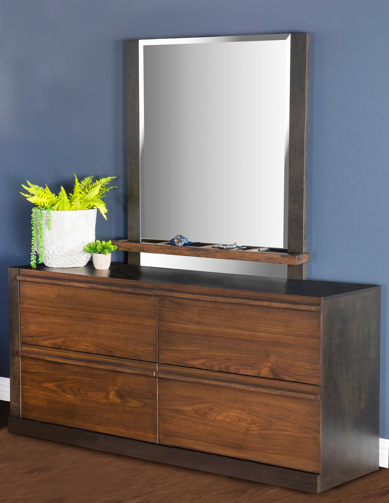 Azalia 2-Drawer Nightstand Black And Walnut