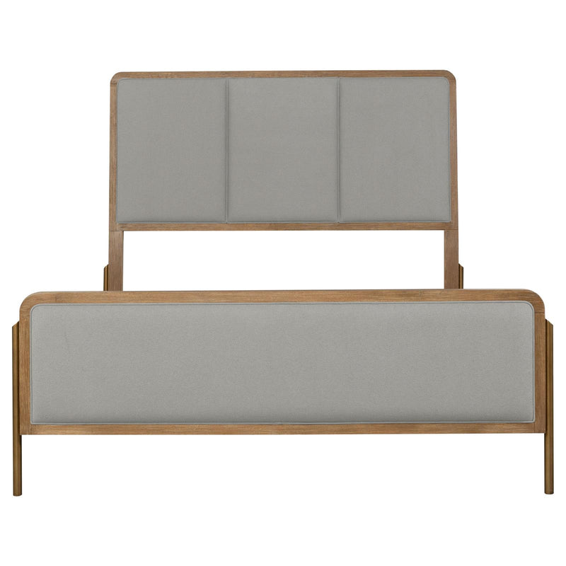 Arini Upholstered Queen Panel Bed Sand Wash And Grey