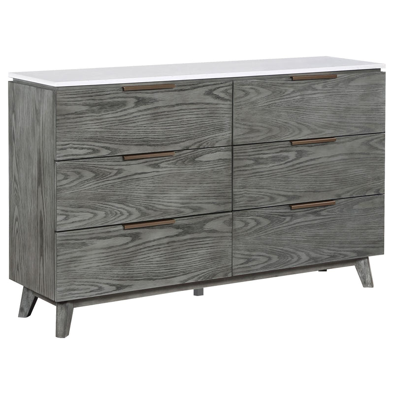 Nathan 6-Drawer Dresser Grey