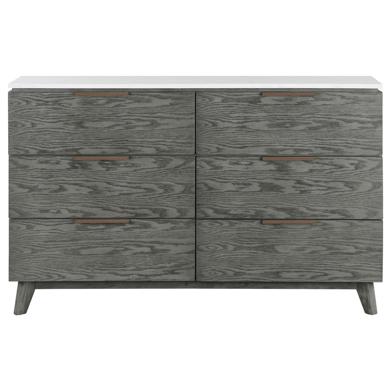 Nathan 6-Drawer Dresser Grey