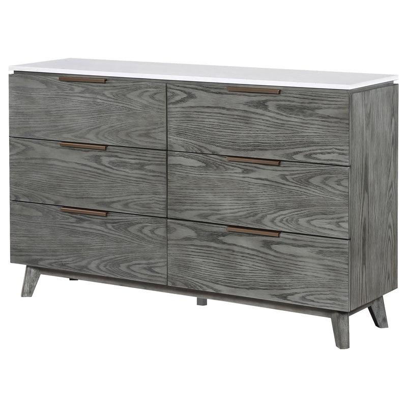 Nathan 6-Drawer Dresser Grey