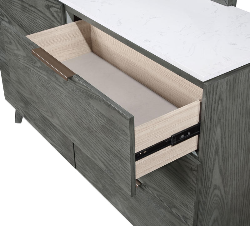 Nathan 6-Drawer Dresser Grey