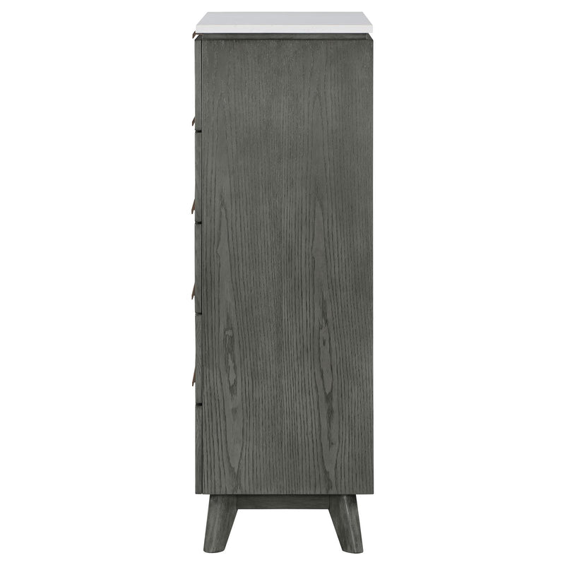 Nathan 5-Drawer Bedroom Chest Grey