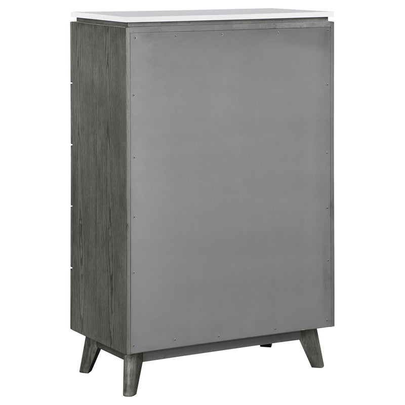 Nathan 5-Drawer Bedroom Chest Grey