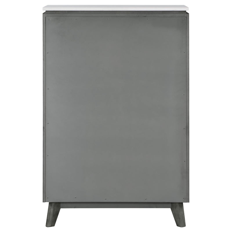 Nathan 5-Drawer Bedroom Chest Grey