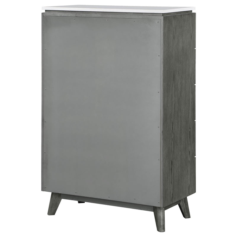 Nathan 5-Drawer Bedroom Chest Grey