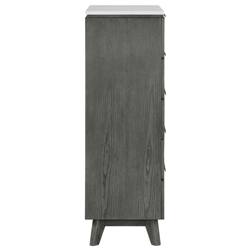 Nathan 5-Drawer Bedroom Chest Grey