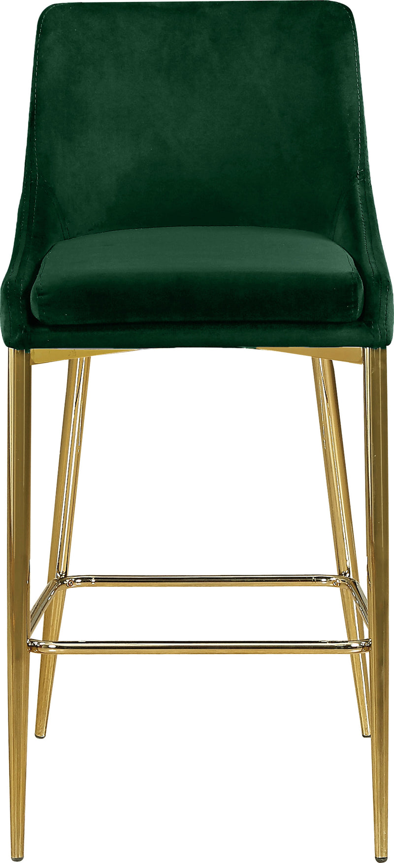 Karina Green Velvet Counter Stool