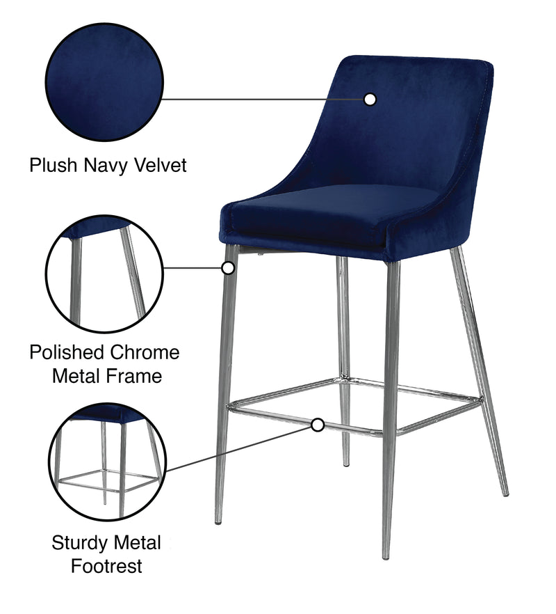 Karina Blue Velvet Counter Stool 790Navy-c