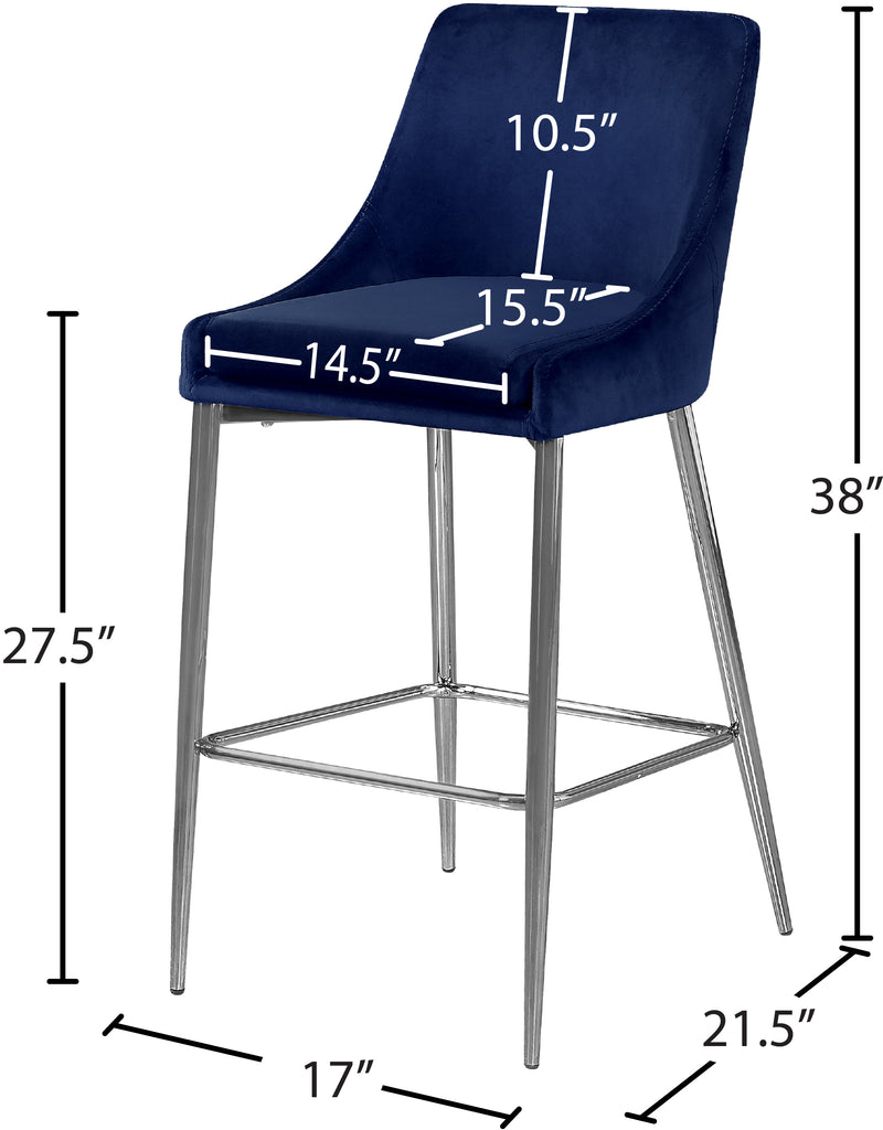 Karina Blue Velvet Counter Stool 790Navy-c