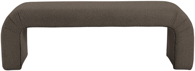 Niagara Brown Boucle Fabric Bench 170Brown