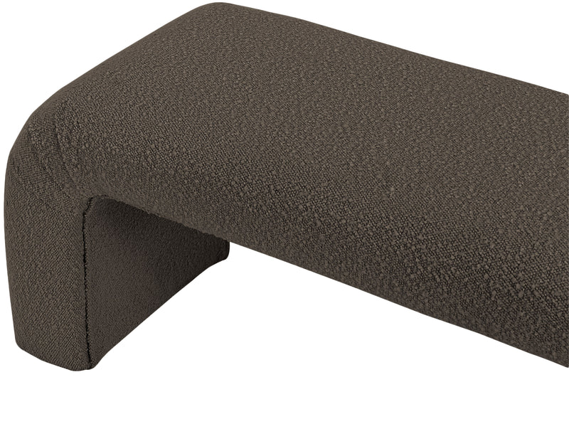 Niagara Brown Boucle Fabric Bench 170Brown