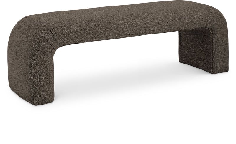 Niagara Brown Boucle Fabric Bench 170Brown