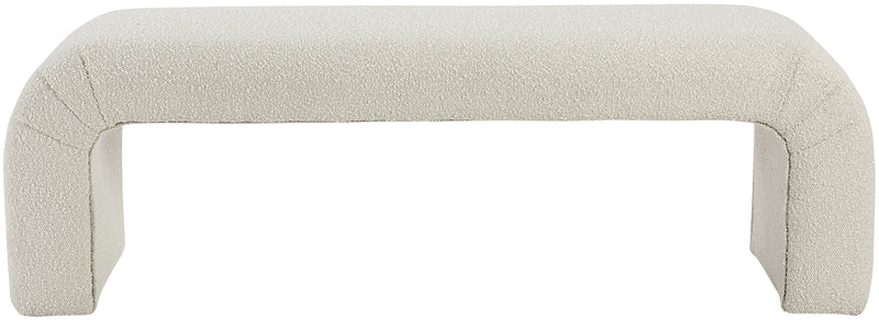 Niagara Cream Boucle Fabric Bench