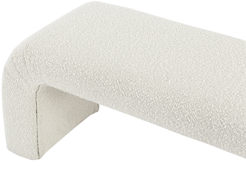 Niagara Cream Boucle Fabric Bench