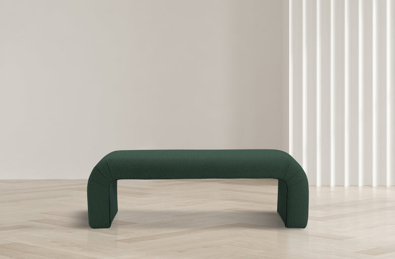 Niagara Green Boucle Fabric Bench 170Green