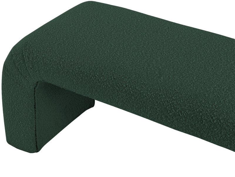 Niagara Green Boucle Fabric Bench 170Green