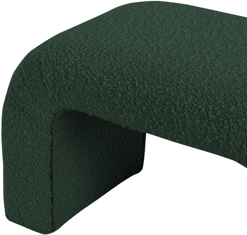 Niagara Green Boucle Fabric Bench 170Green