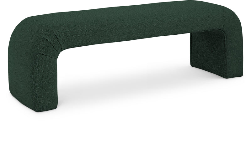 Niagara Green Boucle Fabric Bench 170Green