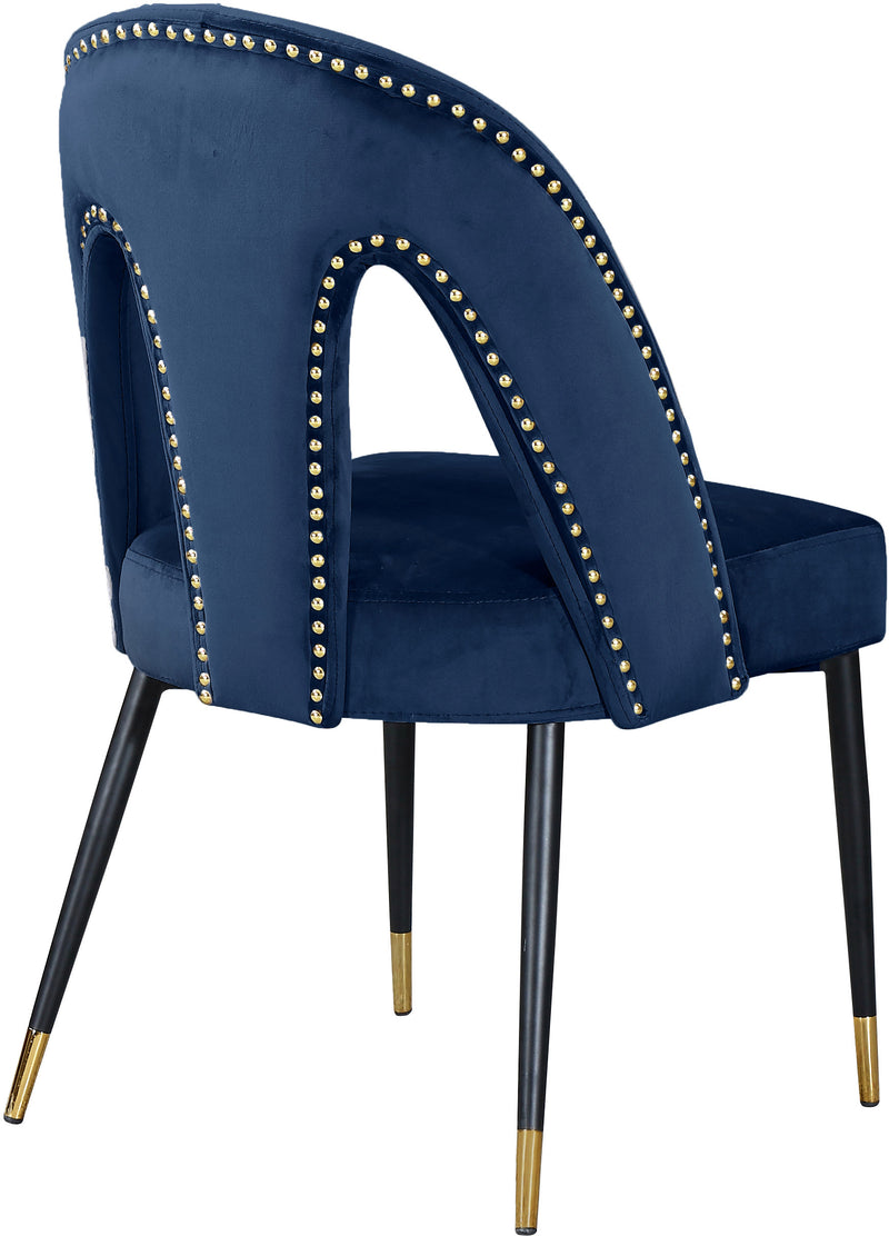 Akoya Blue Velvet Dining Chair