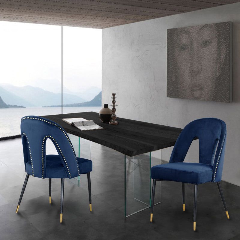 Akoya Blue Velvet Dining Chair