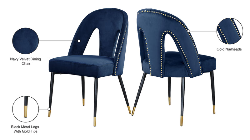 Akoya Blue Velvet Dining Chair