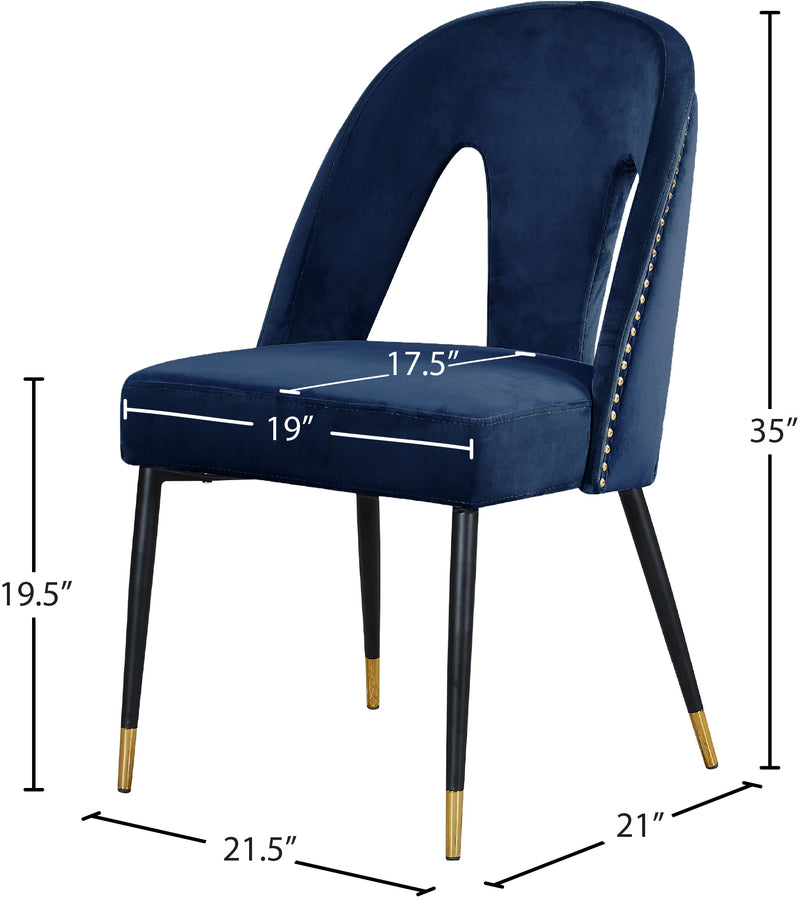 Akoya Blue Velvet Dining Chair