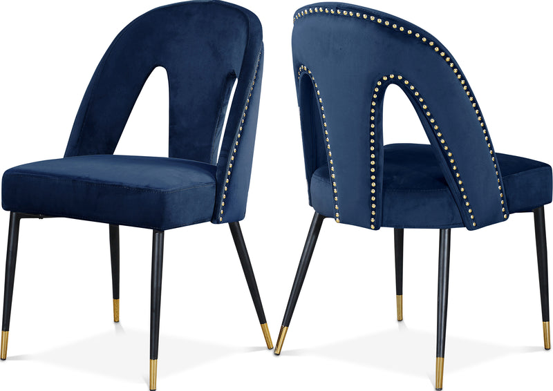 Akoya Blue Velvet Dining Chair