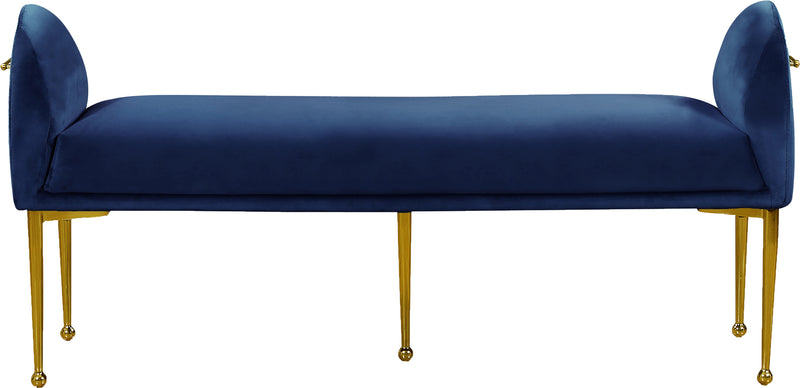 Owen Blue Velvet Bench