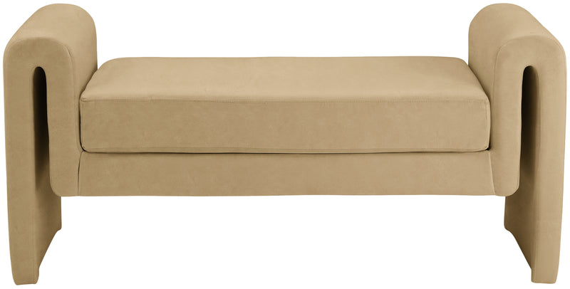 Sloan Camel Velvet 51" Bench