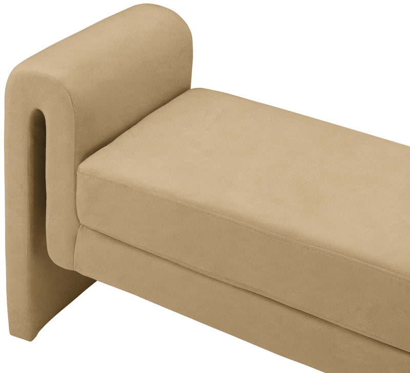 Sloan Camel Velvet 51" Bench