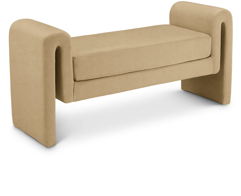 Sloan Camel Velvet 51" Bench