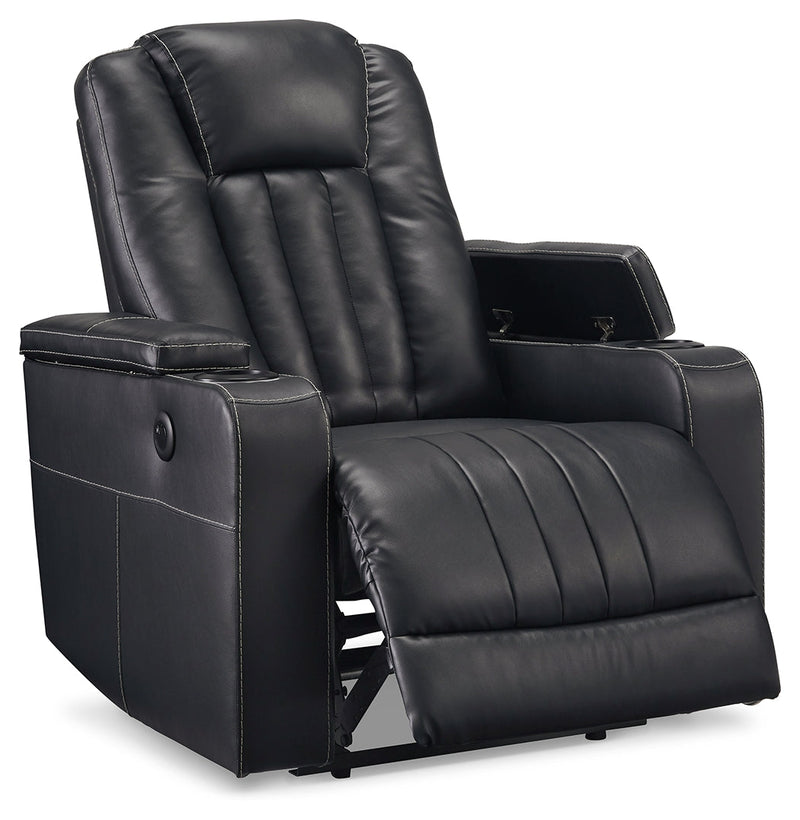 Center Point Black Faux Leather Recliner