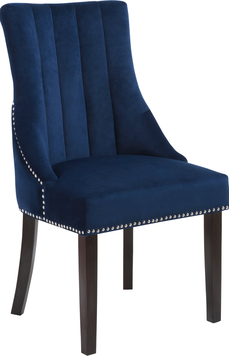 Oxford Blue Velvet Dining Chair