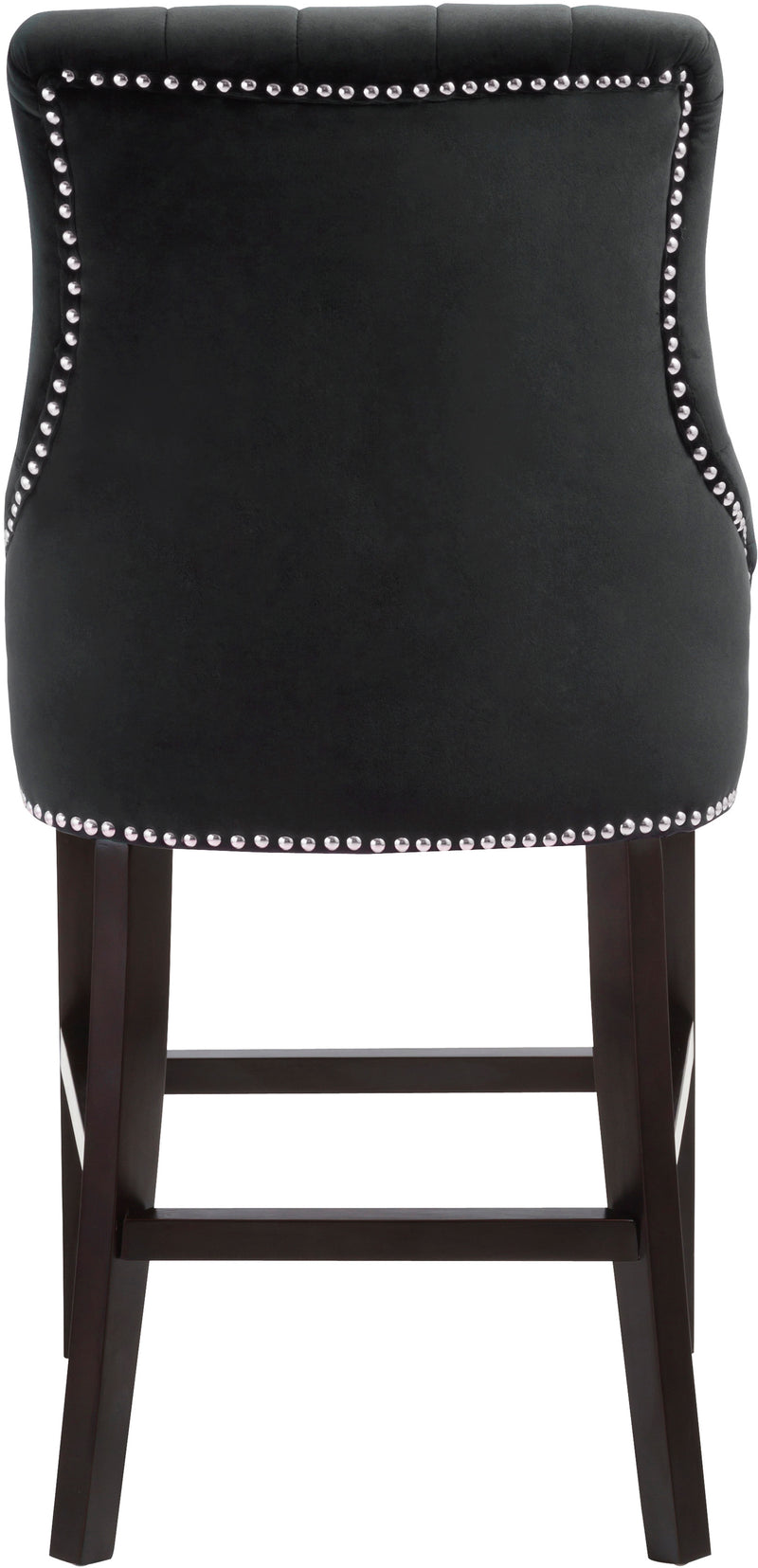 Oxford Black Velvet Counter Stool