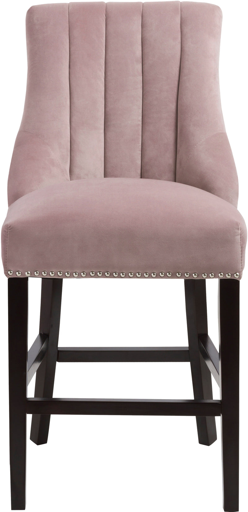 Oxford Pink Velvet Counter Stool