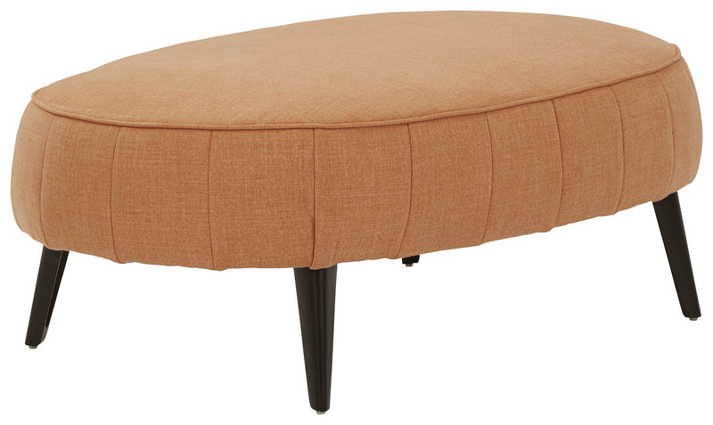 Hollyann Gray Chenille Oversized Accent Ottoman