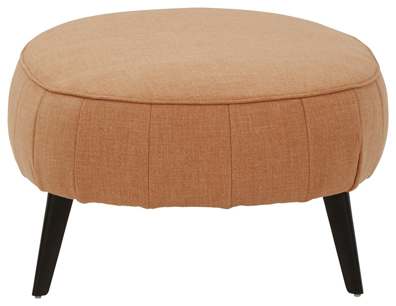 Hollyann Gray Chenille Oversized Accent Ottoman