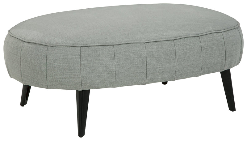 Hollyann Gray Chenille Oversized Accent Ottoman