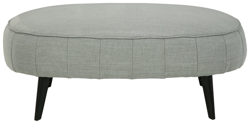 Hollyann Gray Chenille Oversized Accent Ottoman