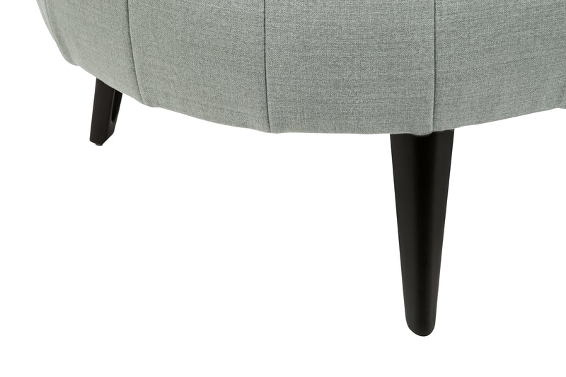 Hollyann Gray Chenille Oversized Accent Ottoman