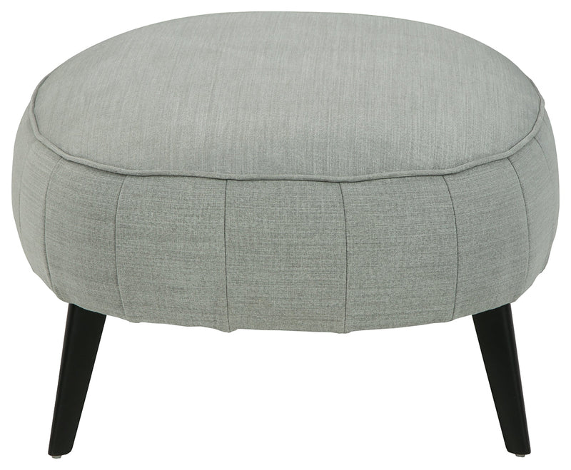 Hollyann Gray Chenille Oversized Accent Ottoman