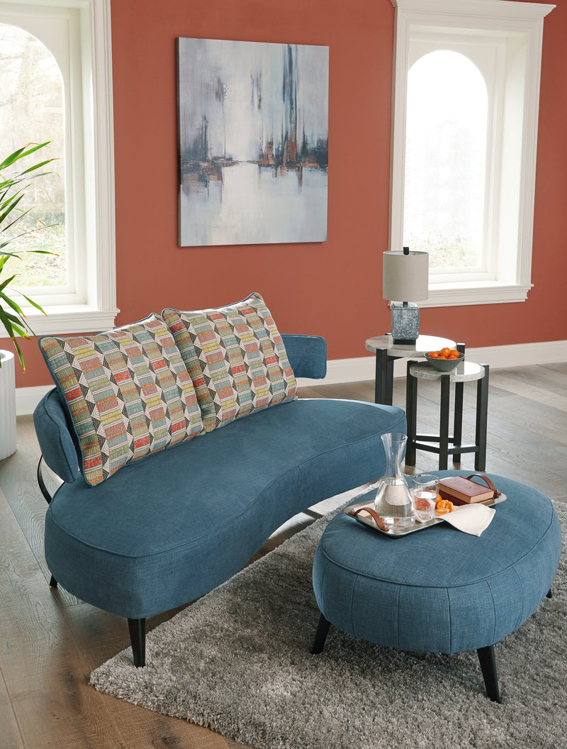 Hollyann Blue Chenille Rta Sofa