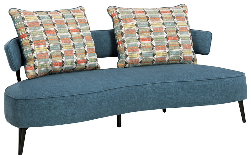 Hollyann Blue Chenille Rta Sofa