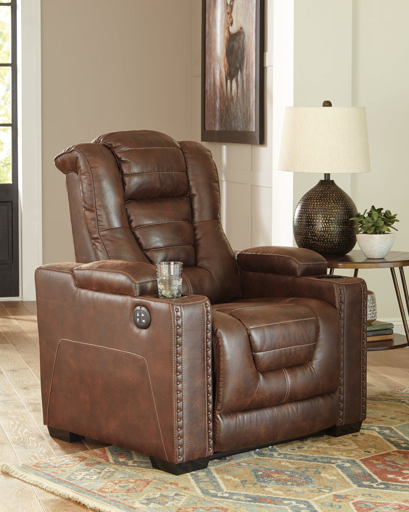 Owner's Box Thyme Faux Leather Power Recliner