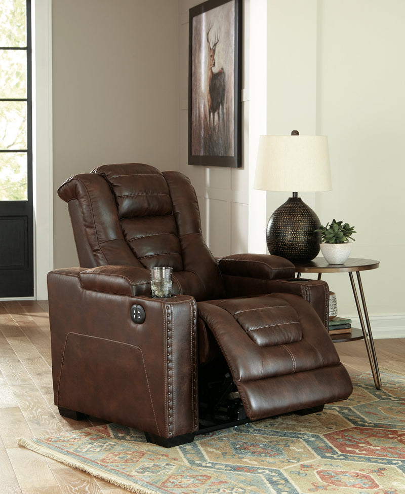 Owner's Box Thyme Faux Leather Power Recliner